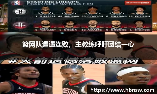 篮网队遭遇连败，主教练呼吁团结一心