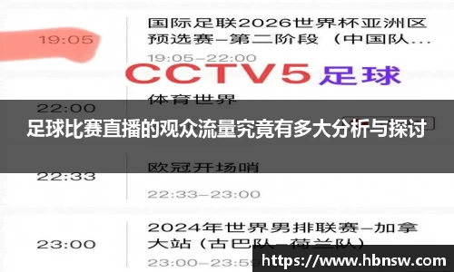 足球比赛直播的观众流量究竟有多大分析与探讨